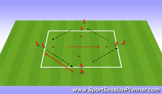 Football/Soccer Session Plan Drill (Colour): Pressing 1 v1s in diamond drill