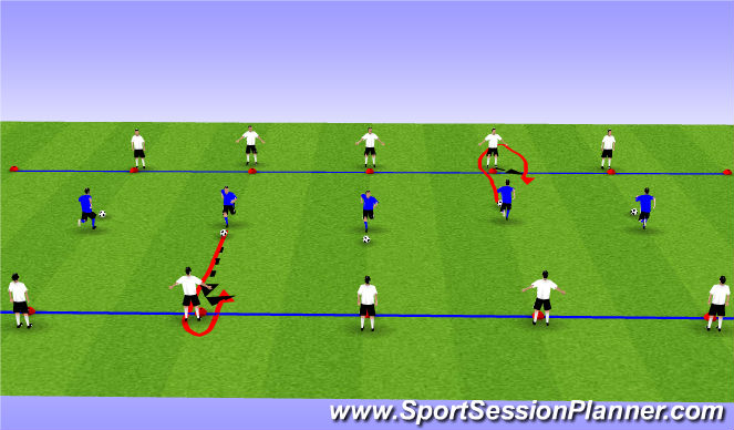 Football/Soccer Session Plan Drill (Colour): Passing & Receiving