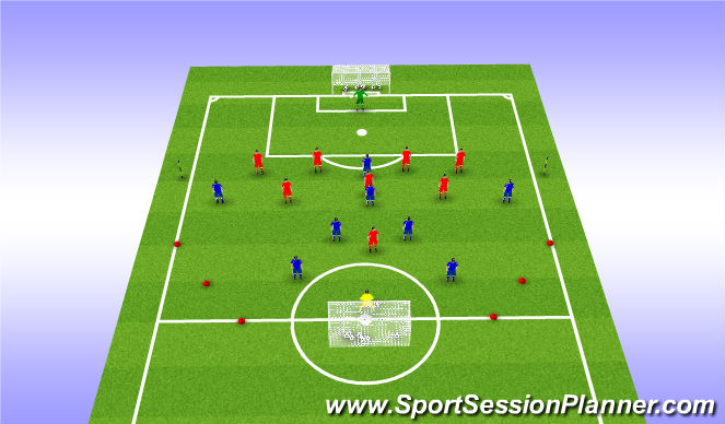 Football/Soccer Session Plan Drill (Colour): SSG