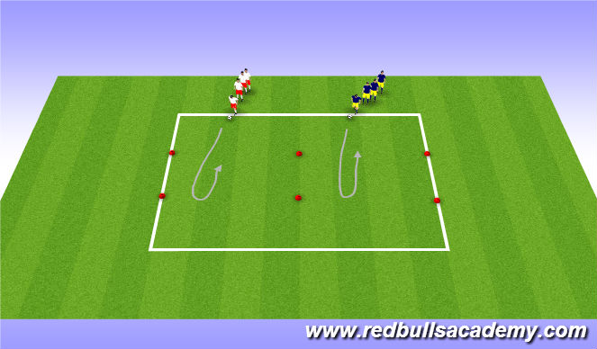 Football/Soccer Session Plan Drill (Colour): Main Theme 1: Turning (Unopposed)