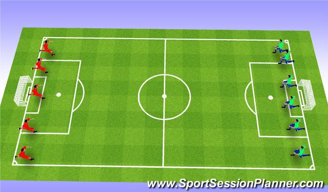 Football/Soccer Session Plan Drill (Colour): Cool Down & Stretches