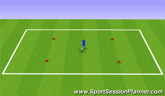 Football/Soccer Session Plan Drill (Colour): Warm Up