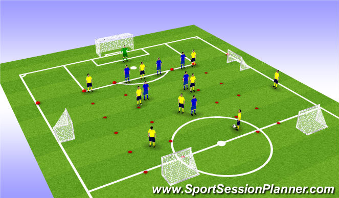 Football/Soccer Session Plan Drill (Colour): Animation 1