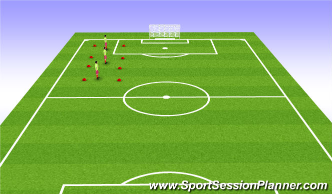 Football/Soccer Session Plan Drill (Colour): Warm up