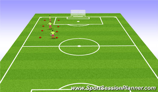 Football/Soccer Session Plan Drill (Colour): Passing and Receiving