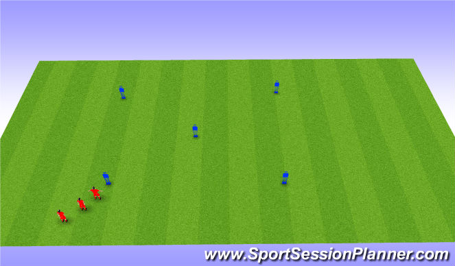 Football/Soccer Session Plan Drill (Colour): flag running