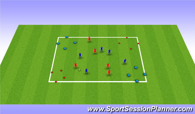 Football/Soccer Session Plan Drill (Colour): possession transition