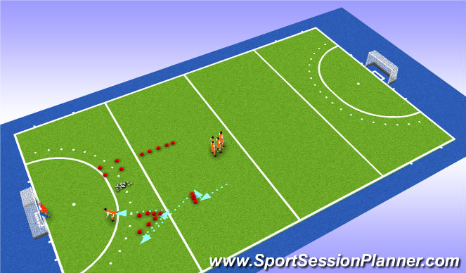 Hockey Session Plan Drill (Colour): Animation 1