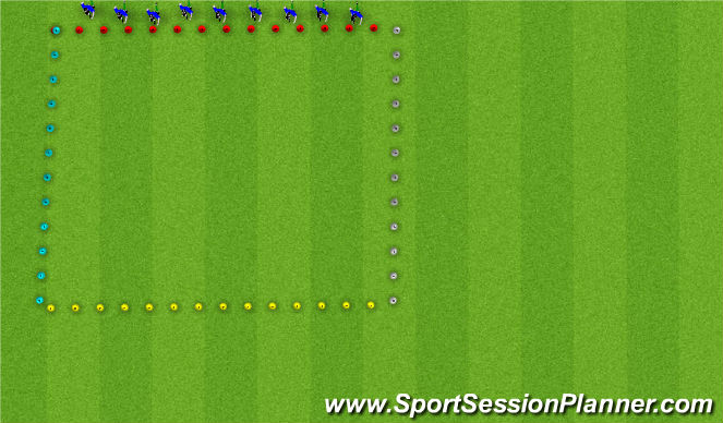 Football/Soccer Session Plan Drill (Colour): Beep test