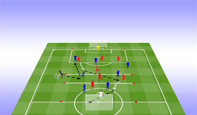 Football/Soccer Session Plan Drill (Colour): Team Development (25mins)