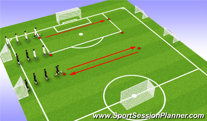 Football/Soccer Session Plan Drill (Colour): Technical