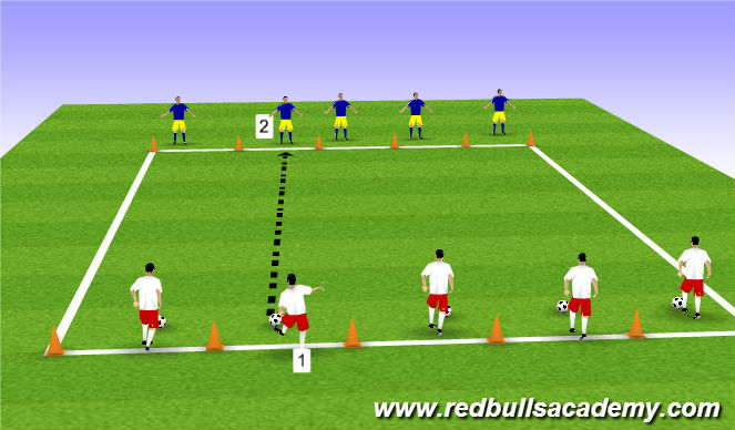 Football/Soccer Session Plan Drill (Colour): Main 1