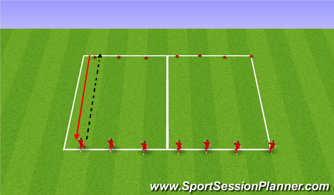 Football/Soccer Session Plan Drill (Colour): Anaerobic Power training