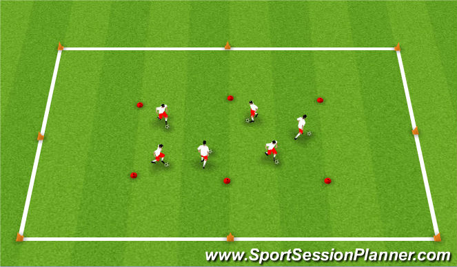 Football/Soccer Session Plan Drill (Colour): Warm up