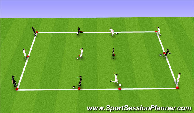 Football/Soccer Session Plan Drill (Colour): Warm Up