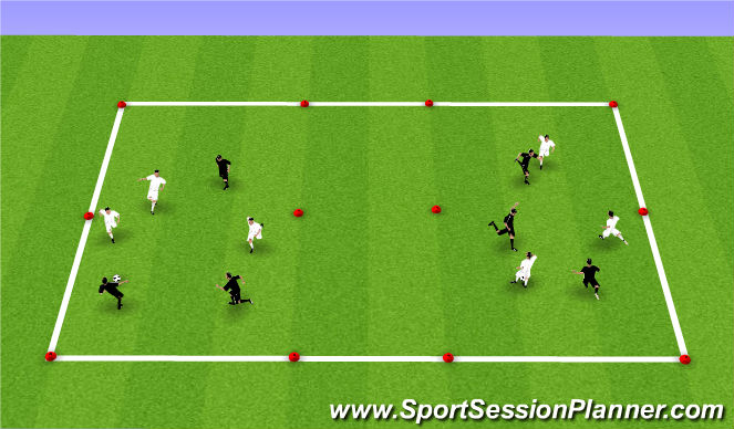 Football/Soccer Session Plan Drill (Colour): Skill