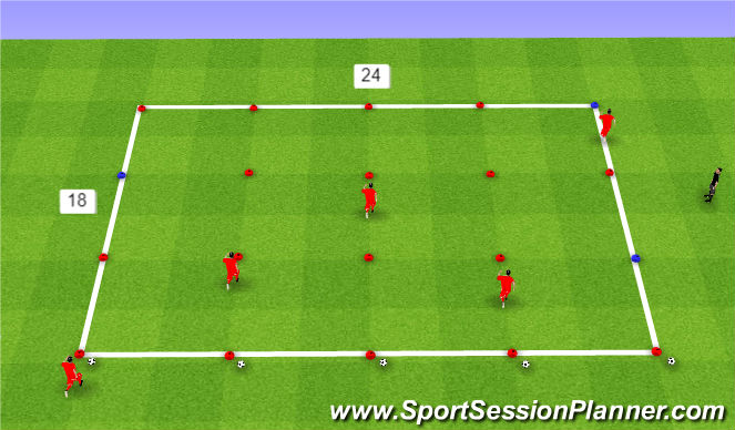 Football/Soccer Session Plan Drill (Colour): Warm Up / Ball Skills