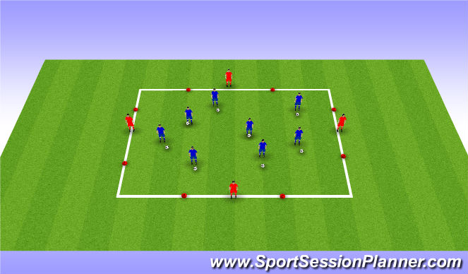 Football/Soccer Session Plan Drill (Colour): Warm up