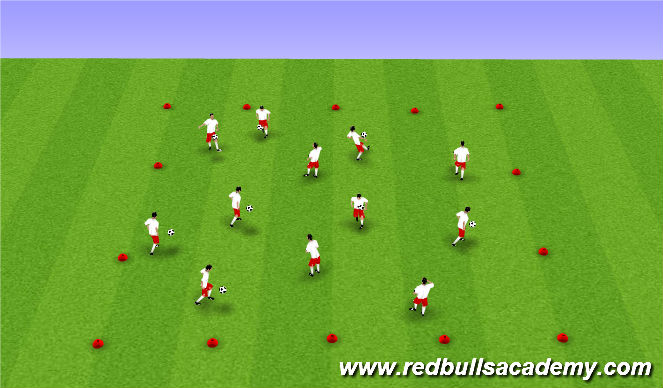 Football/Soccer Session Plan Drill (Colour): Juggling Warm-Up