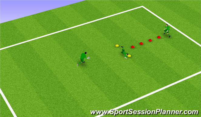 Football/Soccer Session Plan Drill (Colour): Low Dive