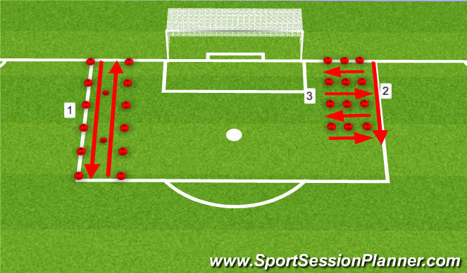 Football/Soccer Session Plan Drill (Colour): Warm Up