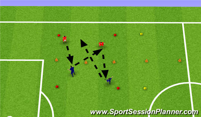 Football/Soccer Session Plan Drill (Colour): Warm Up