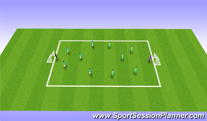 Football/Soccer Session Plan Drill (Colour): Scrimmage