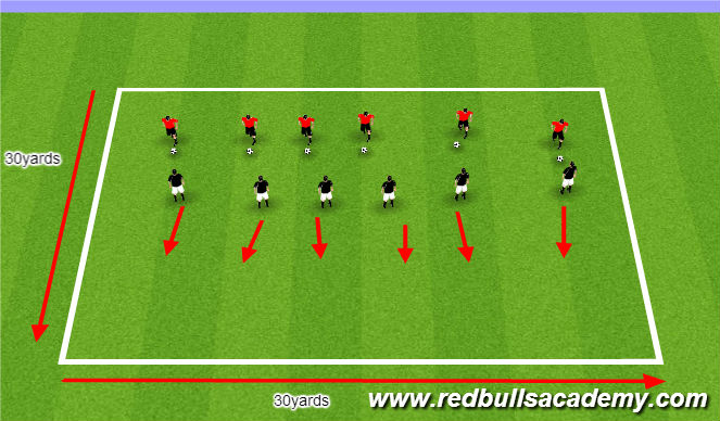 Football/Soccer Session Plan Drill (Colour): Warm-Up