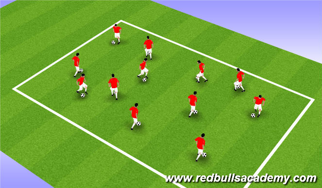 Football/Soccer Session Plan Drill (Colour): Warm  Up (1)