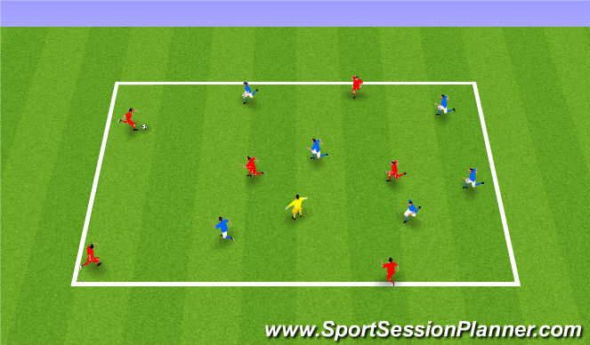 Football/Soccer Session Plan Drill (Colour): 101 possession game