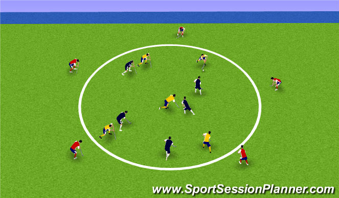 Hockey Session Plan Drill (Colour): Animation 1