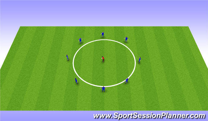 Football/Soccer Session Plan Drill (Colour): Dynamic stretching and Head, Catch game