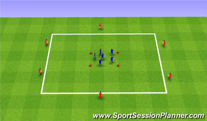 Football/Soccer Session Plan Drill (Colour): Big Box Little Box