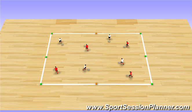 Futsal Session Plan Drill (Colour): Warm-up