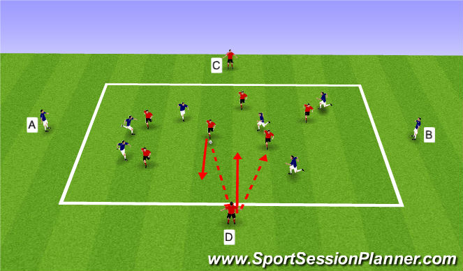 Football/Soccer Session Plan Drill (Colour): SSG - conditioned