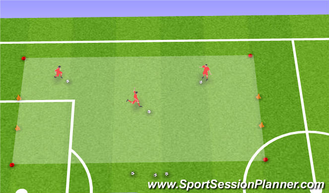 Football/Soccer Session Plan Drill (Colour): Pre Warm Up