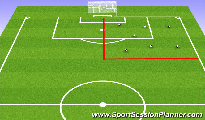 Football/Soccer Session Plan Drill (Colour): warm up