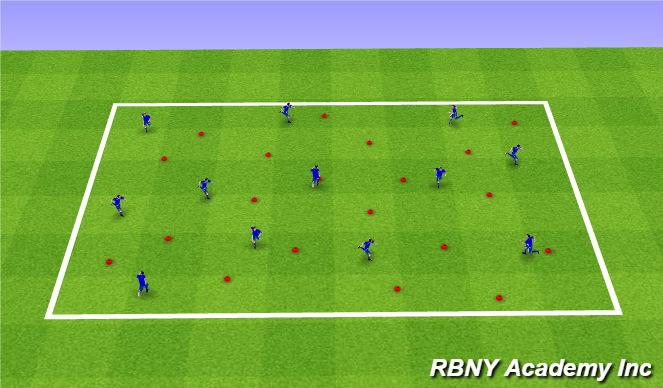 Football/Soccer Session Plan Drill (Colour): Dynamic Stretching