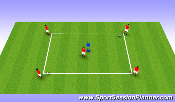 Football/Soccer Session Plan Drill (Colour): Passing and Receiving