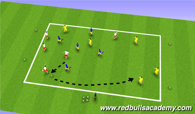 Football/Soccer Session Plan Drill (Colour): Possession game warm up