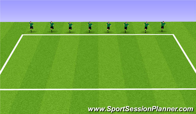 Football/Soccer Session Plan Drill (Colour): dynamic warm up