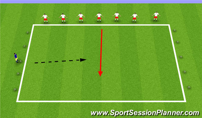 Football/Soccer Session Plan Drill (Colour): Cannon Ball Run