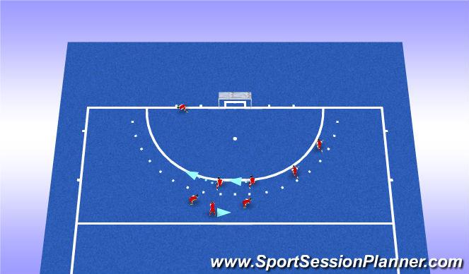 Hockey Session Plan Drill (Colour): Set Up