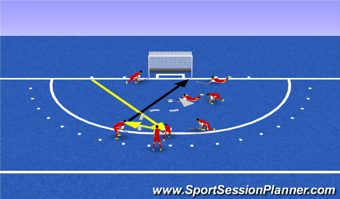 Hockey Session Plan Drill (Colour): Slip