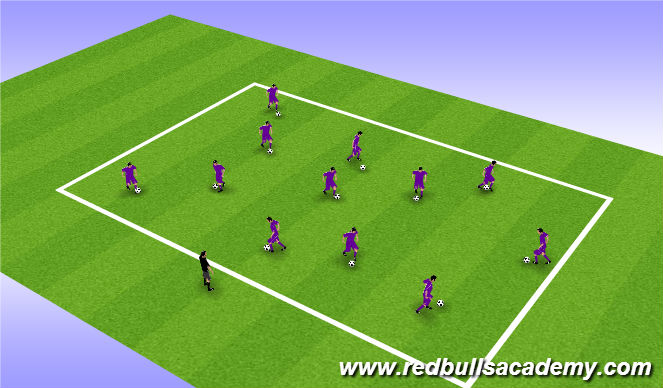 Football/Soccer Session Plan Drill (Colour): Evie's Magic Spells