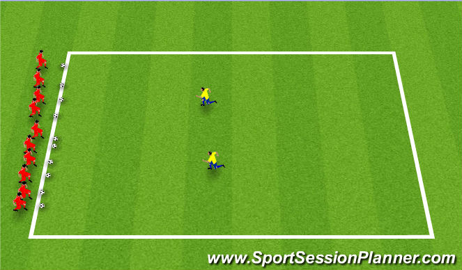 Football/Soccer Session Plan Drill (Colour): Bulldogs warm up