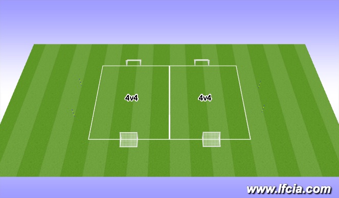 Football/Soccer Session Plan Drill (Colour): Arrival Scrimmage