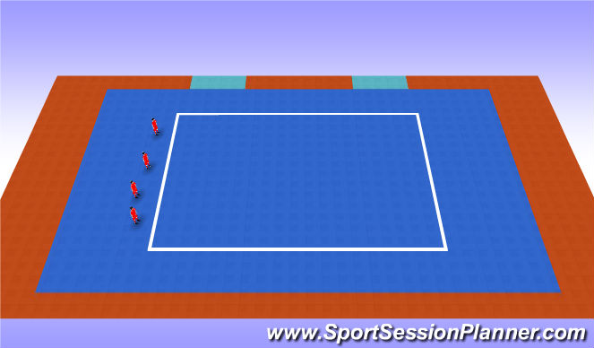 Futsal Session Plan Drill (Colour): Running with Ball 2