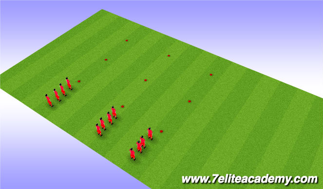 Football/Soccer Session Plan Drill (Colour): Warm up