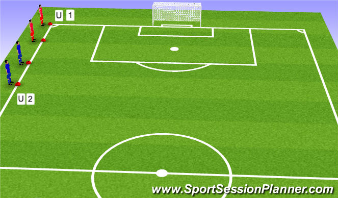 Football/Soccer Session Plan Drill (Colour): Dynamic Warm-up